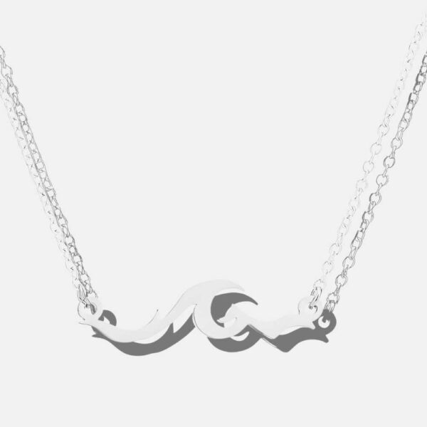 Colgante del signo zodiacal Piscis en plata akahi