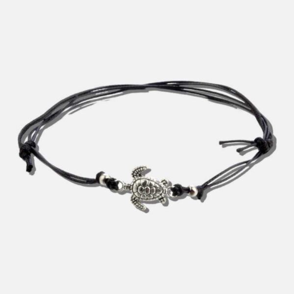 Pulsera con ancla plateada roja y azul kai