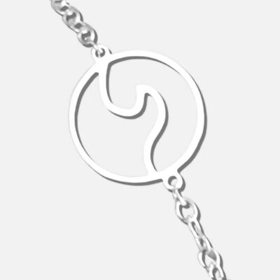 Pulsera con ancla tricolor de plata KALA