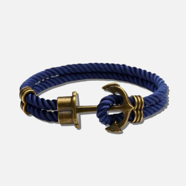 Pulsera con ancla azul y rosa Akala