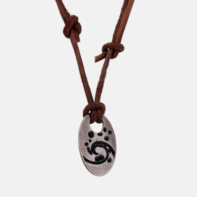 Collar romántico dorado con forma de ola